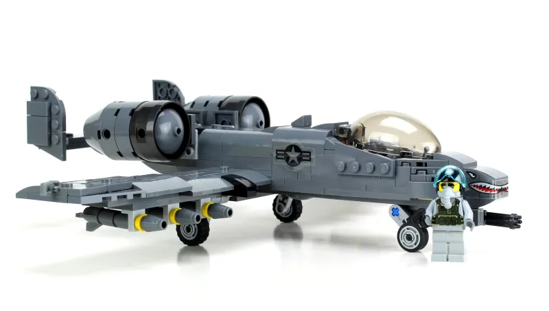 Military>The Brick Show Shop A-10 Warthog Thunderbolt Expert Air Force - Custom LEGO Military Set