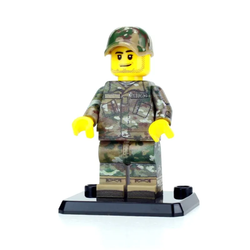 Custom Lego Military Minifigures>The Brick Show Shop Air Force Airmen OCP Duty Uniform Minifig made using LEGO bricks