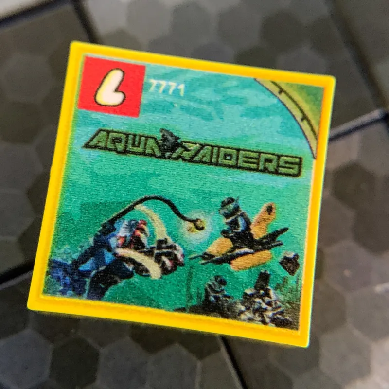 B3 Customs | Custom Parts>The Brick Show Shop Angler Ambush Aqua Raiders Set 7771 - Custom Printed 2x2 Tile
