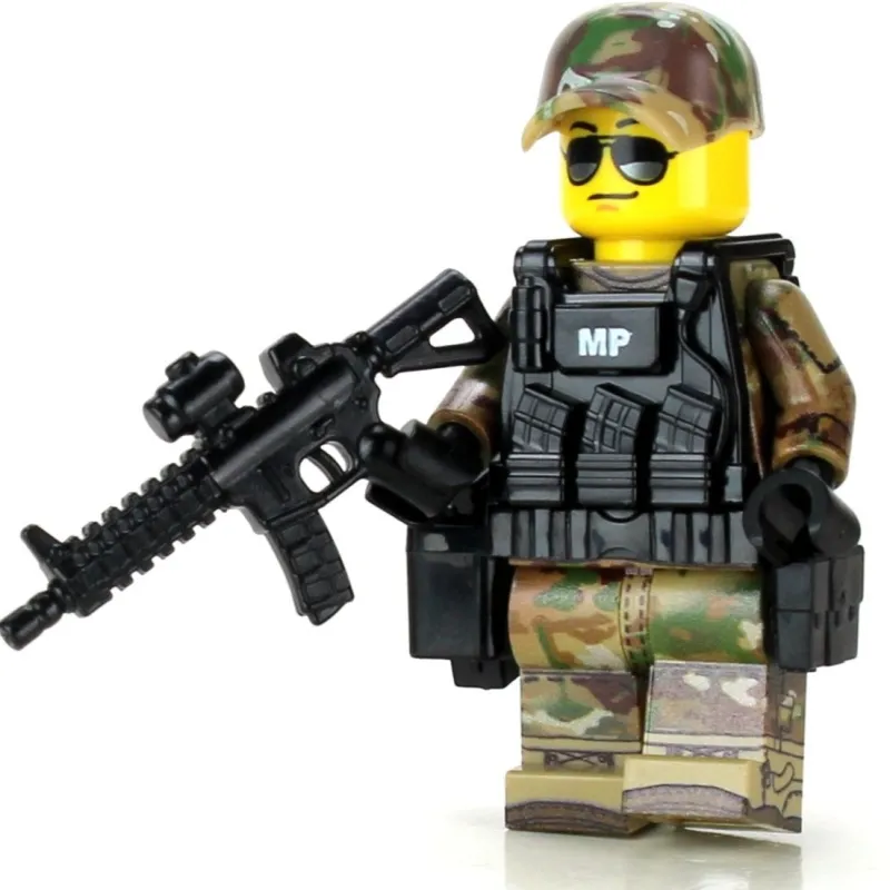 Custom Lego Military Minifigures>The Brick Show Shop Army OCP MP Military Police Custom LEGO Military Minifig