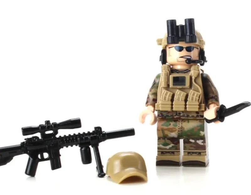 Custom Lego Military Minifigures>The Brick Show Shop Army Special Forces Sniper OCP - Custom LEGO Military Minifig