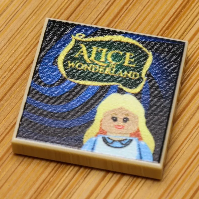 B3 Customs | Custom Parts>The Brick Show Shop B3 Customs® Alice in Wonderland Book (2x2 Tile)