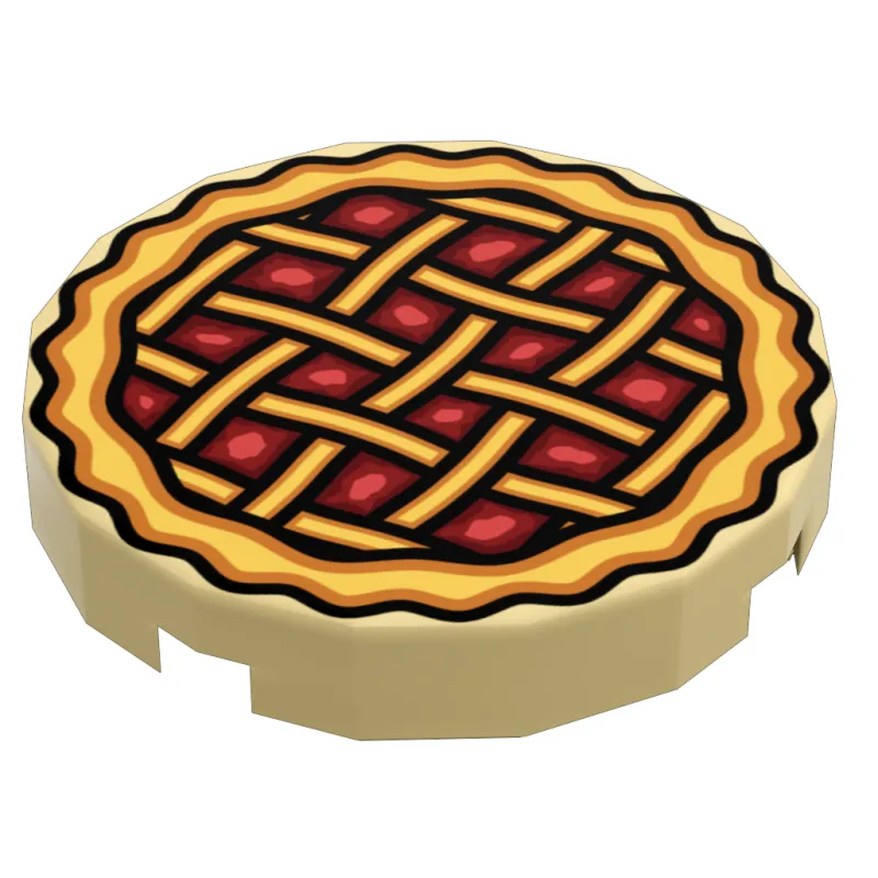 B3 Customs | Custom Parts>The Brick Show Shop B3 Customs® Apple Pie (2x2 Round Tile)