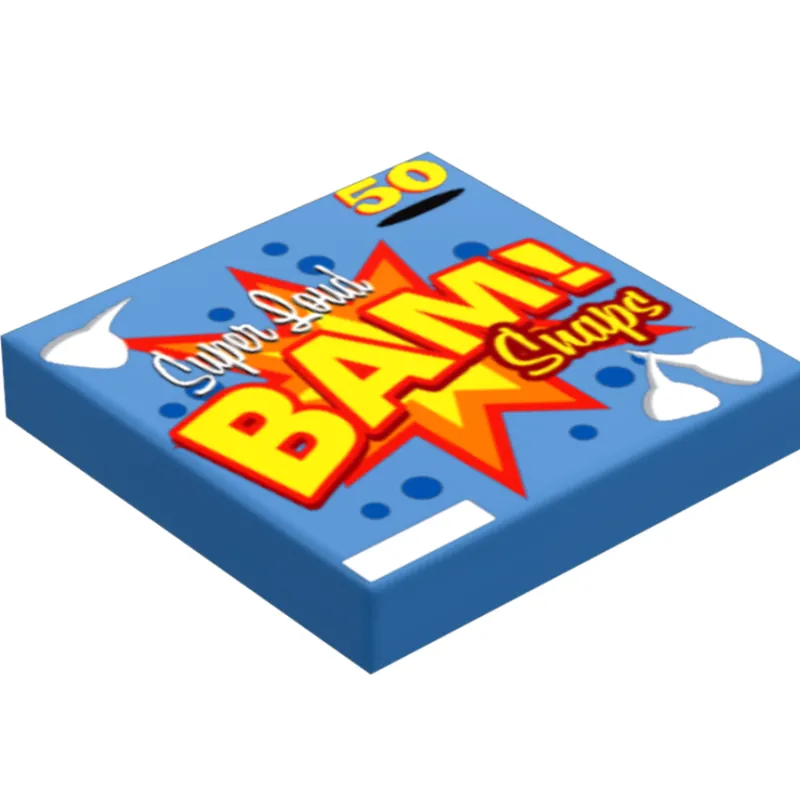 B3 Customs | Custom Parts>The Brick Show Shop B3 Customs® BAM! Snaps Minifig Fireworks (2x2 Tile), 4th of July using LEGO bricks
