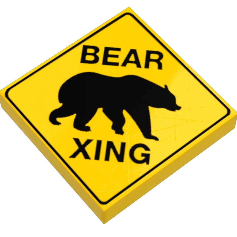 B3 Customs | Custom Parts>The Brick Show Shop B3 Customs® Bear Xing Sign using LEGO bricks