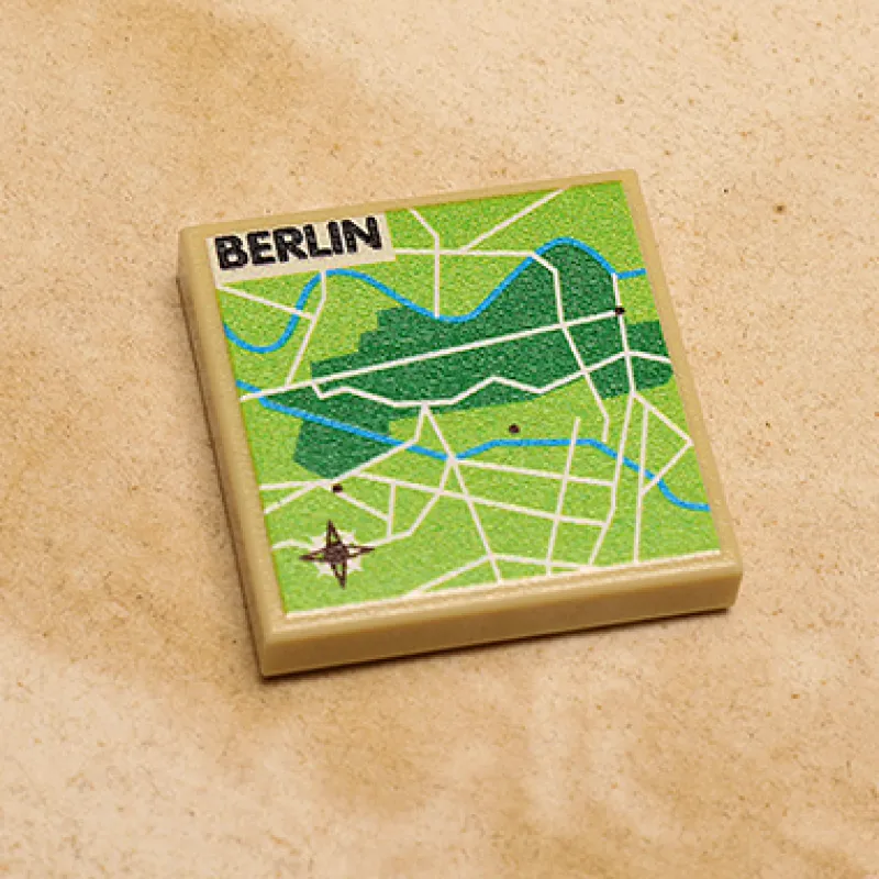 B3 Customs | Custom Parts>The Brick Show Shop B3 Customs® Berlin, Germany Map (2x2 Tile)