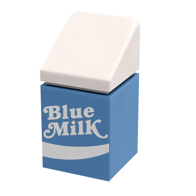 B3 Customs | Custom Parts>The Brick Show Shop B3 Customs® Blue Milk Carton made from LEGO parts