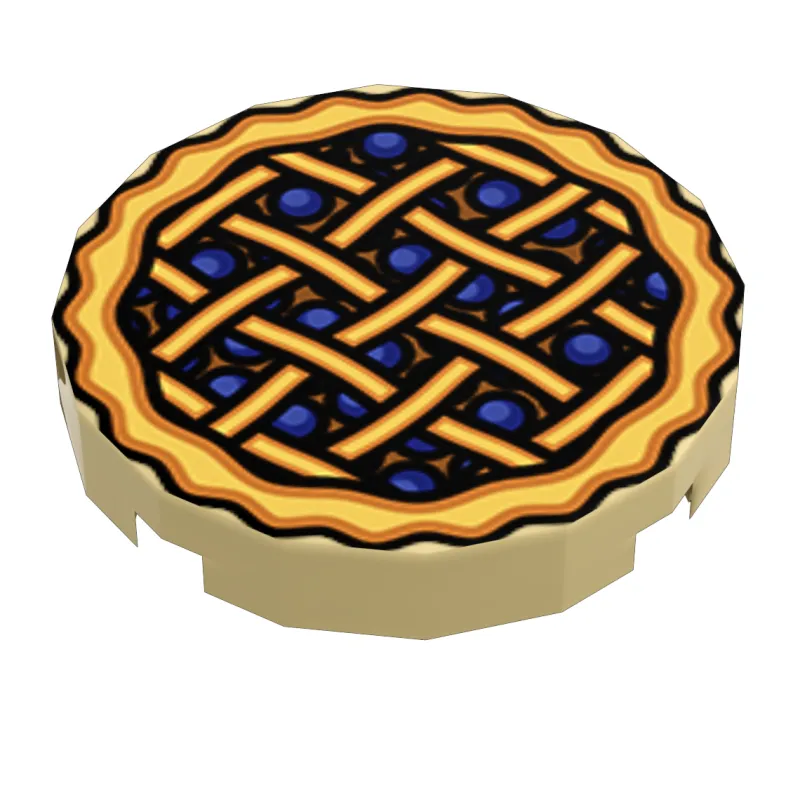 B3 Customs | Custom Parts>The Brick Show Shop B3 Customs® Blueberry Pie (2x2 Tile) made using LEGO bricks