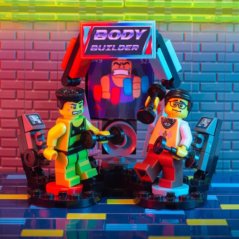 B3 Customs | Arcade>The Brick Show Shop B3 Customs® Body Builder Arcade Game Building Set