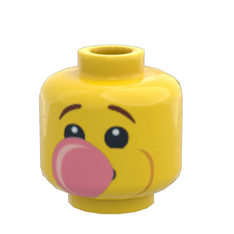 B3 Customs | Custom Parts>The Brick Show Shop B3 Customs® Boy Blowing Bubble Gum Minifig Head printed on LEGO element