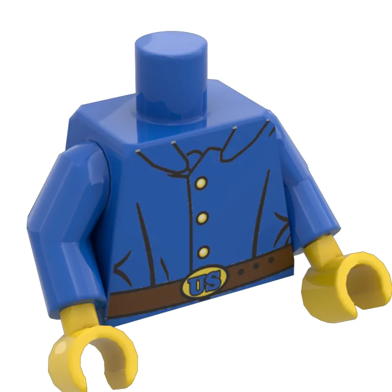 B3 Customs | Custom Parts>The Brick Show Shop B3 Customs® Civil War Union Soldier Printed Torso made using LEGO parts