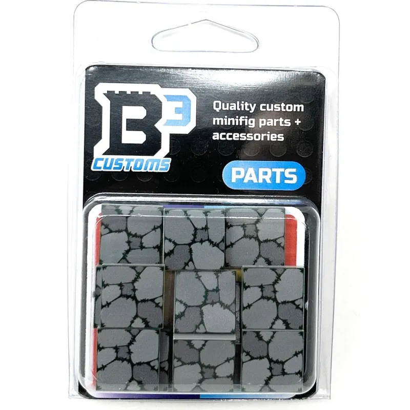 B3 Customs | Custom Parts>The Brick Show Shop B3 Customs® Cobblestone Tile Part Pack (20 Tiles) - made with LEGO bricks