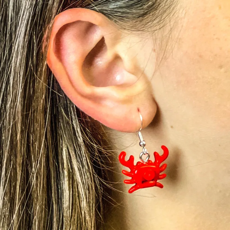 B3 Customs | Lego Jewelry>The Brick Show Shop B3 Customs® Crab Earrings made from LEGO Bricks