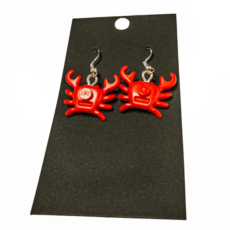 B3 Customs | Lego Jewelry>The Brick Show Shop B3 Customs® Crab Earrings made from LEGO Bricks