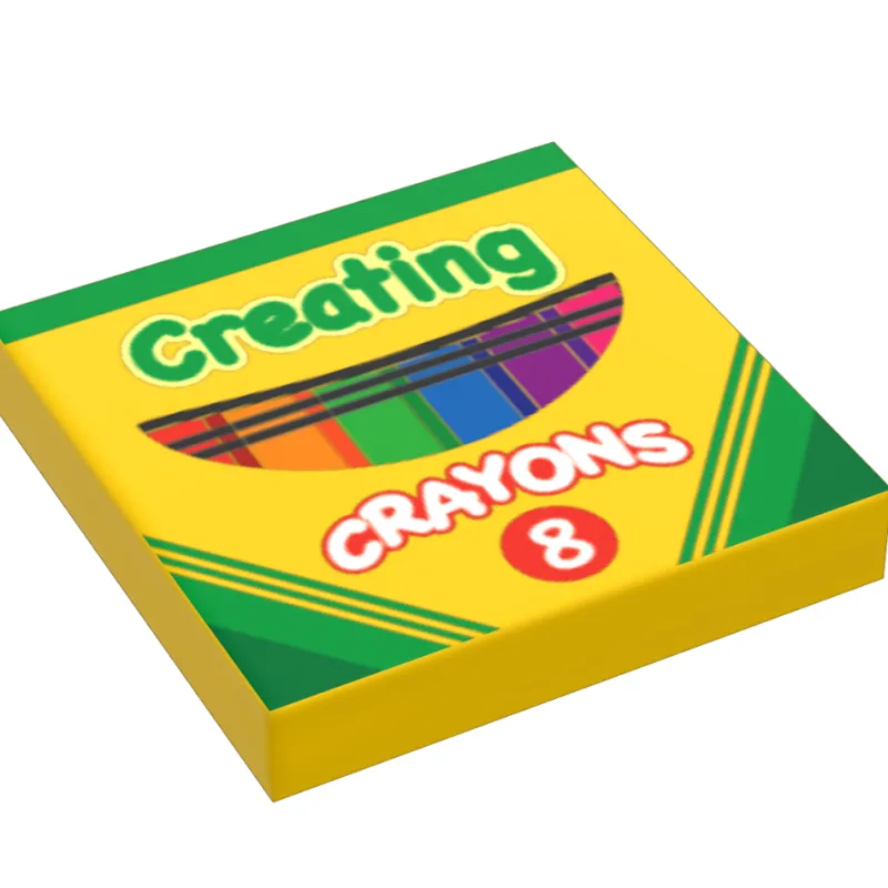 B3 Customs | Custom Parts>The Brick Show Shop B3 Customs® Creating Crayons Large Box (2x2 Tile)
