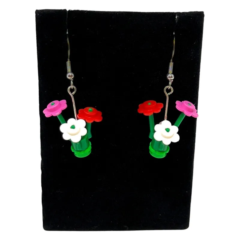 B3 Customs | Lego Jewelry>The Brick Show Shop B3 Customs® Flower Bouquet Earrings made from LEGO Bricks