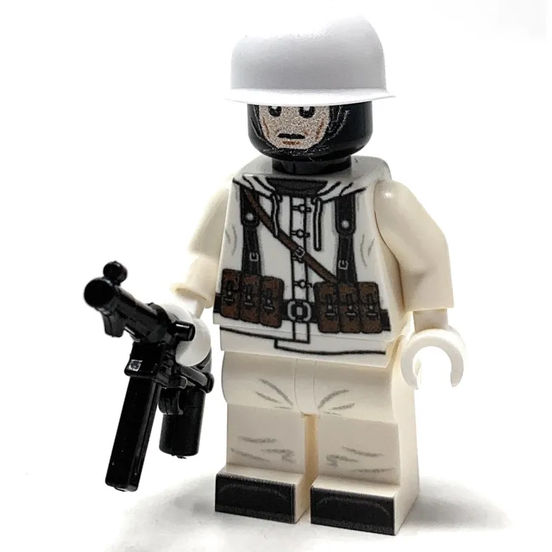 B3 Customs | Custom Lego Military Minifigures>The Brick Show Shop B3 Customs German WW2 Winter Soldier w/ MP40 Military Minifig