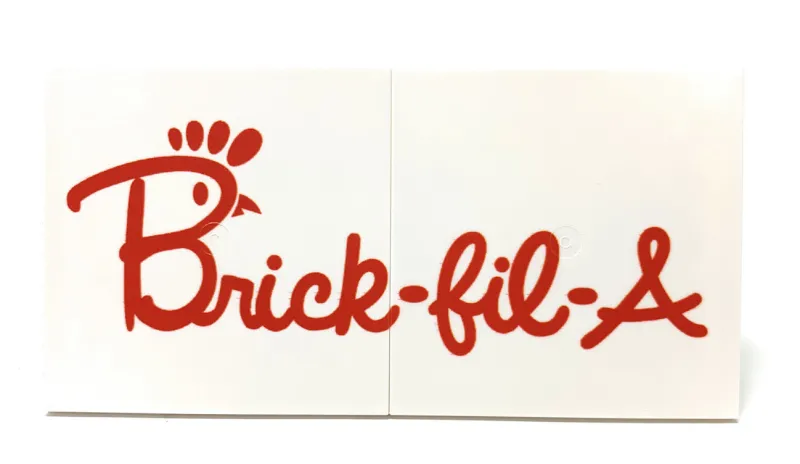 B3 Customs | Custom Parts>The Brick Show Shop B3 Customs® Huge Brick-Fil-A 6x12 Sign using LEGO bricks