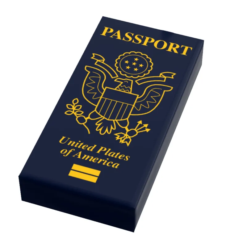 B3 Customs | Custom Parts>The Brick Show Shop B3 Customs® Passport (1x2 Tile) using LEGO bricks