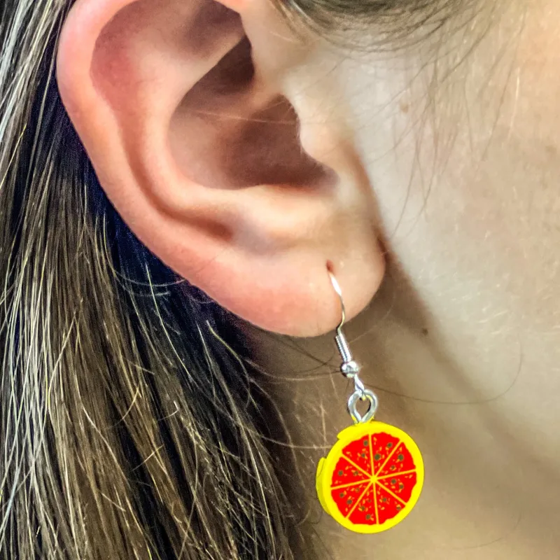 B3 Customs | Lego Jewelry>The Brick Show Shop B3 Customs® Pepperoni Pizza Earrings made from LEGO Bricks