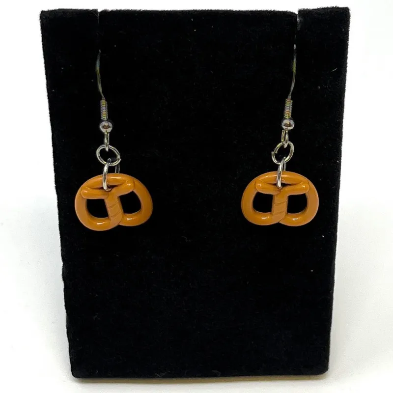 B3 Customs | Lego Jewelry>The Brick Show Shop B3 Customs® Pretzel Earrings made from LEGO Bricks