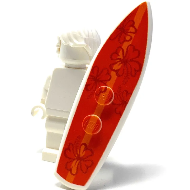 B3 Customs | Custom Parts>The Brick Show Shop B3 Customs® Printed Hibiscus Surfboard made from LEGO® bricks