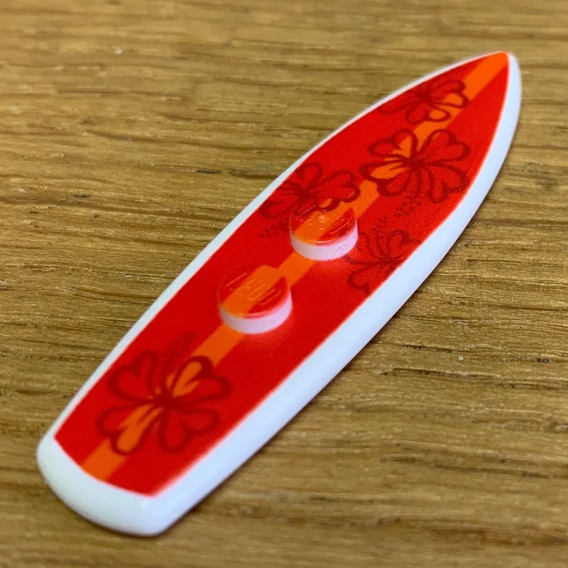 B3 Customs | Custom Parts>The Brick Show Shop B3 Customs® Printed Hibiscus Surfboard made from LEGO® bricks