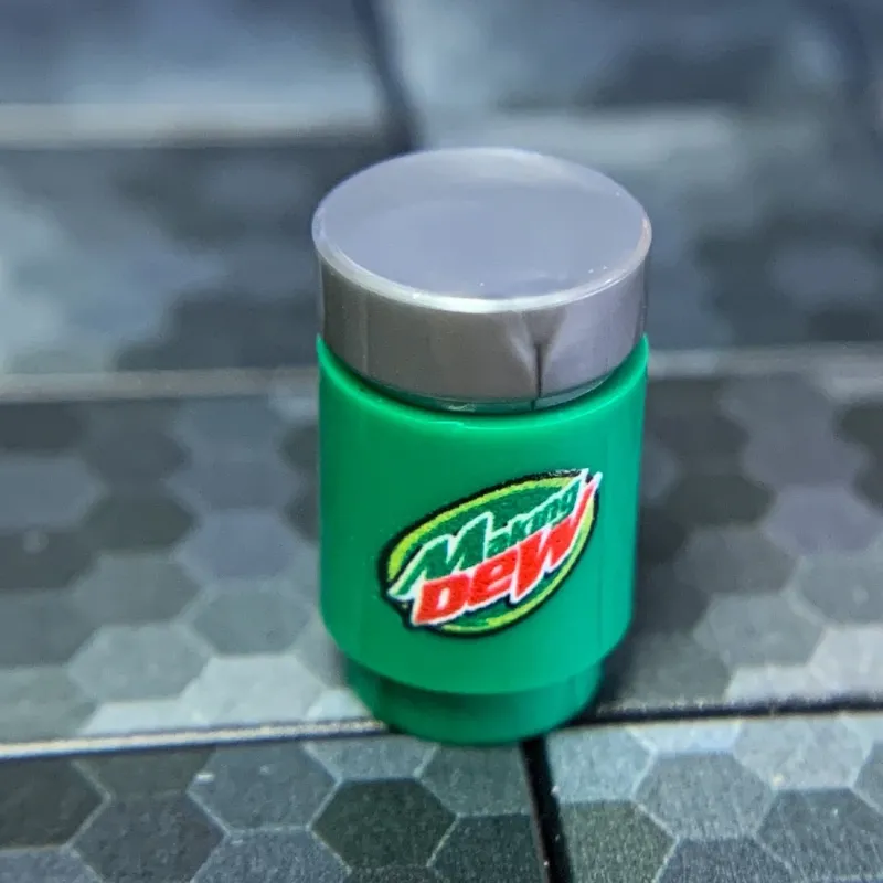 B3 Customs | Custom Parts>The Brick Show Shop B3 Customs® Printed Making Dew Soda Can made using real LEGO