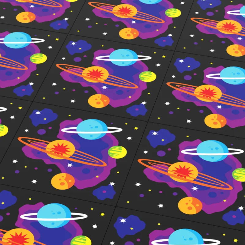 B3 Customs | Custom Parts>The Brick Show Shop B3 Customs® 80's Arcade Carpet (Planets) - Custom Printed 6x6 Tile for