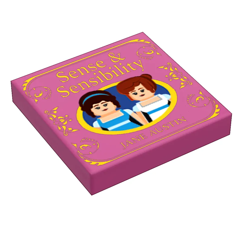 B3 Customs | Custom Parts>The Brick Show Shop B3 Customs® Sense & Sensibilities Book (2x2 Tile) made using LEGO bricks
