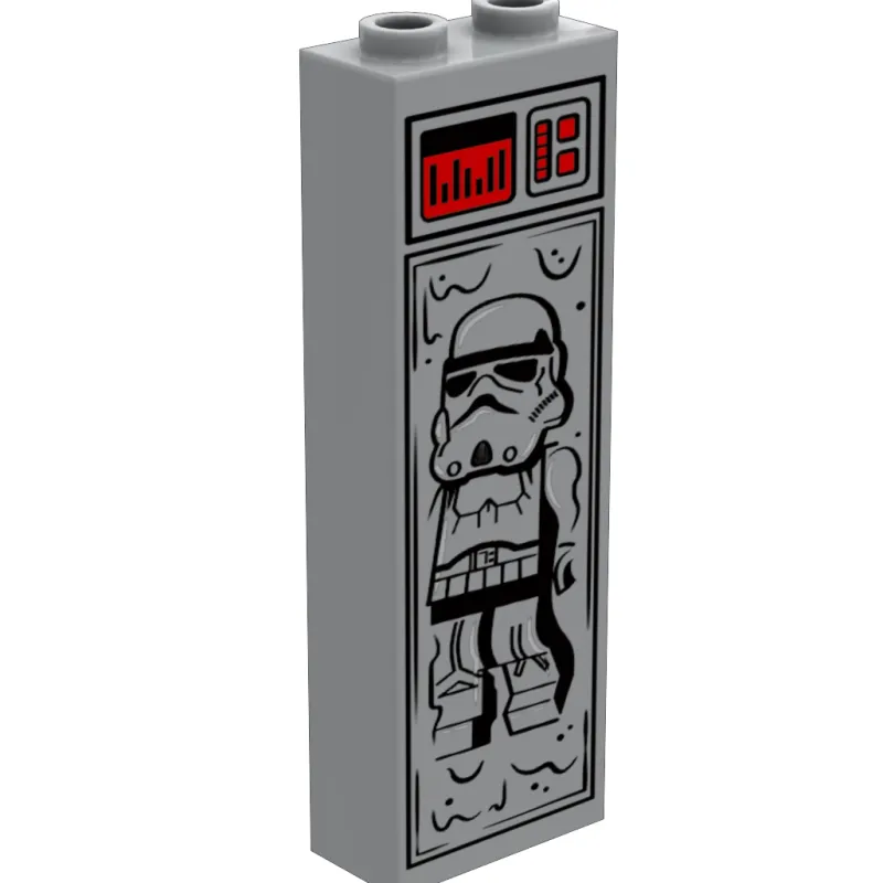 B3 Customs | Custom Parts>The Brick Show Shop B3 Customs® Stormtrooper in Carbonite (1x2x5 Brick)