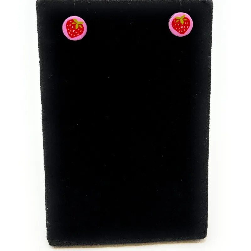 B3 Customs | Lego Jewelry>The Brick Show Shop B3 Customs® Strawberry Dot Earrings made from LEGO Bricks