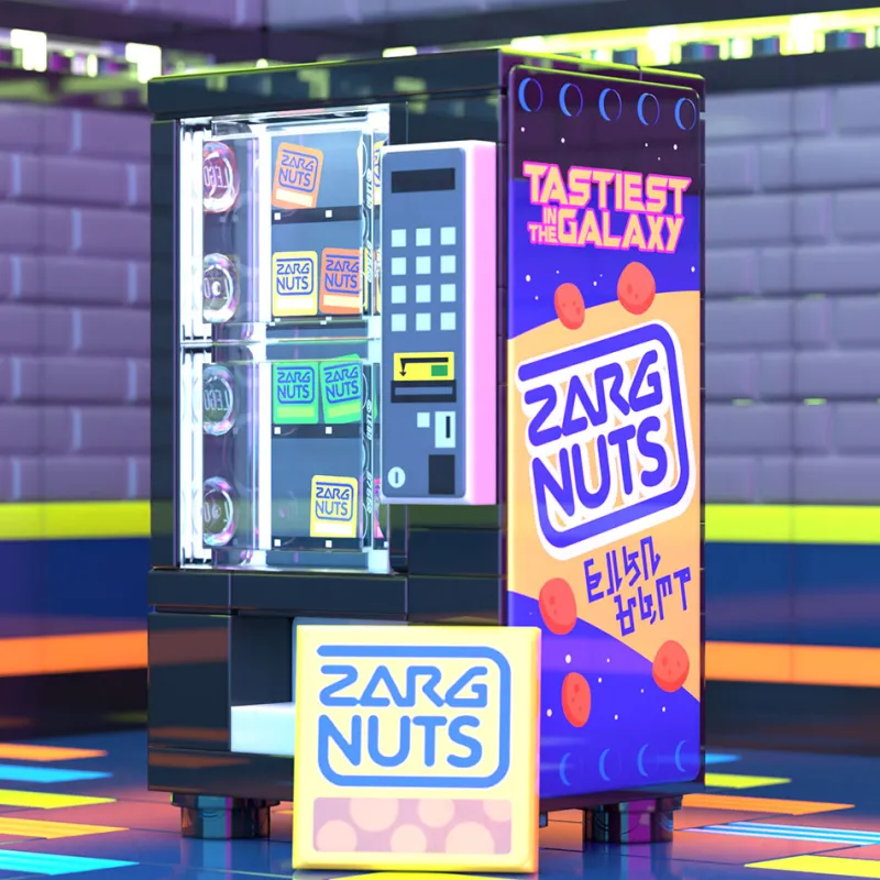 B3 Customs | Vending Machines>The Brick Show Shop B3 Customs® Zarg Nuts Vending Machine Building Set