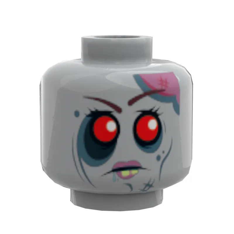 B3 Customs | Custom Parts>The Brick Show Shop B3 Customs® Zombie #2 Minifig Head