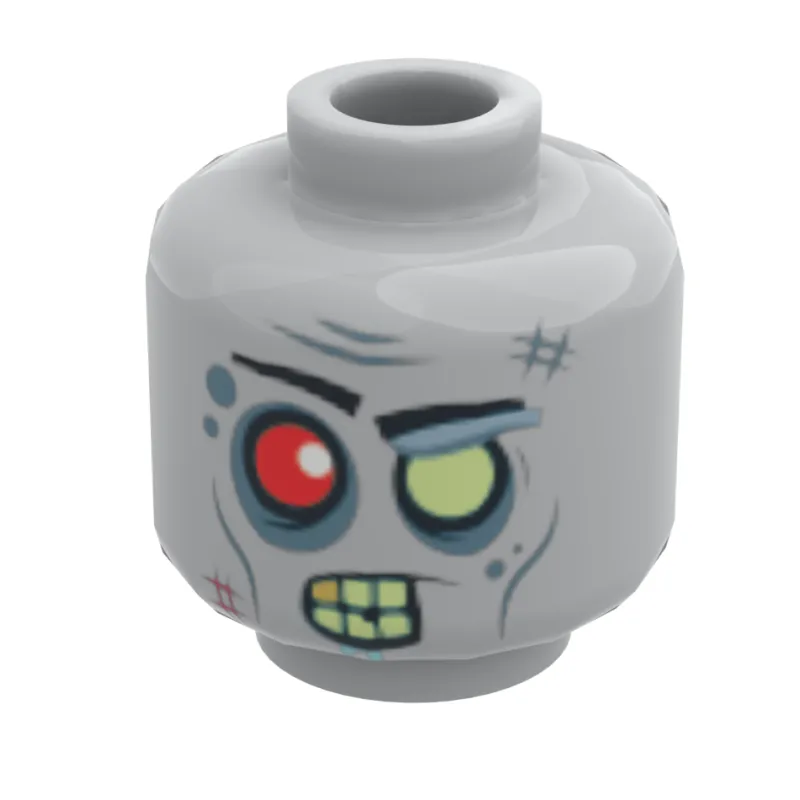B3 Customs | Custom Parts>The Brick Show Shop B3 Customs® Zombie #3 Minifig Head