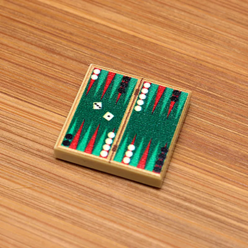 B3 Customs | Custom Parts>The Brick Show Shop Backgammon - Custom Printed 2x2 Tile