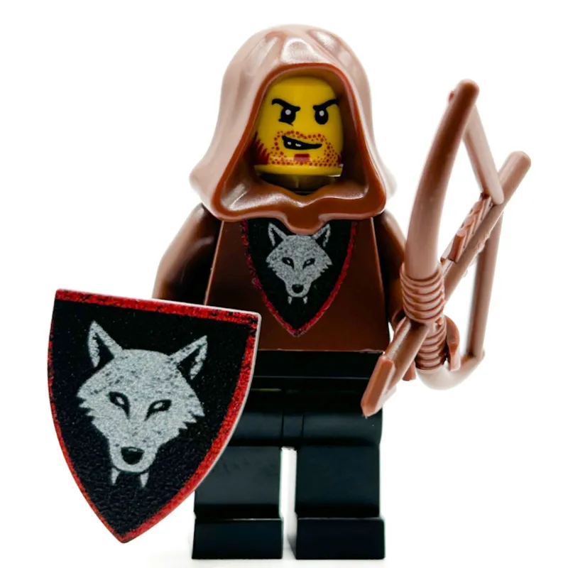 B3 Customs | Castle>The Brick Show Shop Bandit (Bow & Arrow) - Custom Castle Wolfpack Minifigure