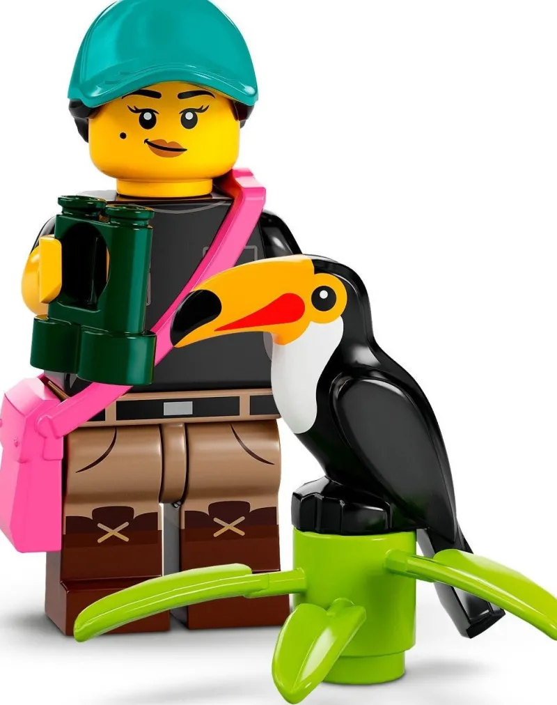 Collectible Minifigures>The Brick Show Shop Bird-Watcher w/ Toucan - LEGO Collectible Minifigure (Series 22) (2022