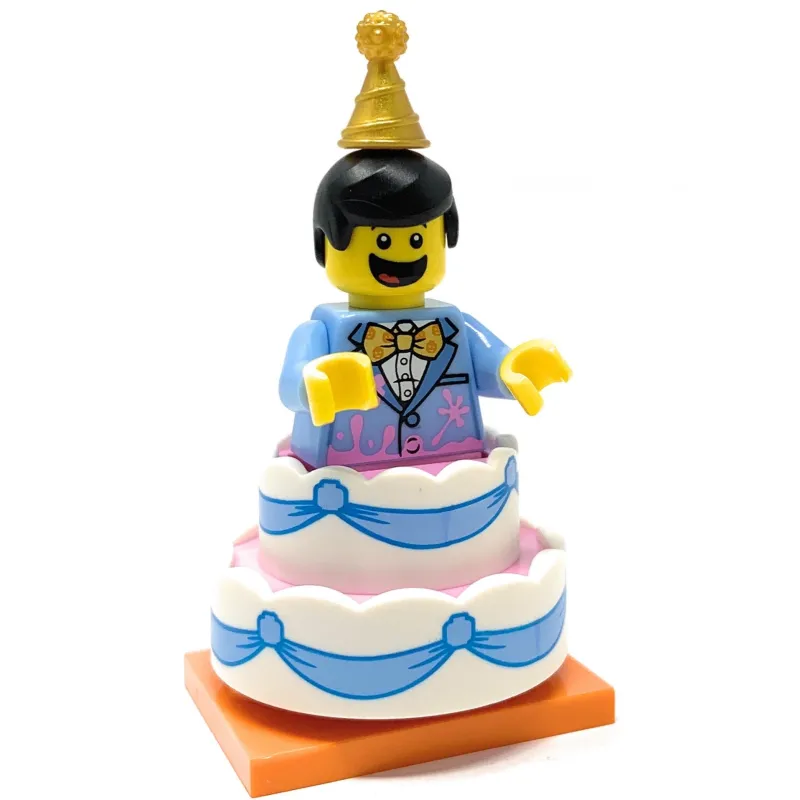 Collectible Minifigures>The Brick Show Shop Birthday Cake Guy - LEGO Series 18 Collectible Minifigure