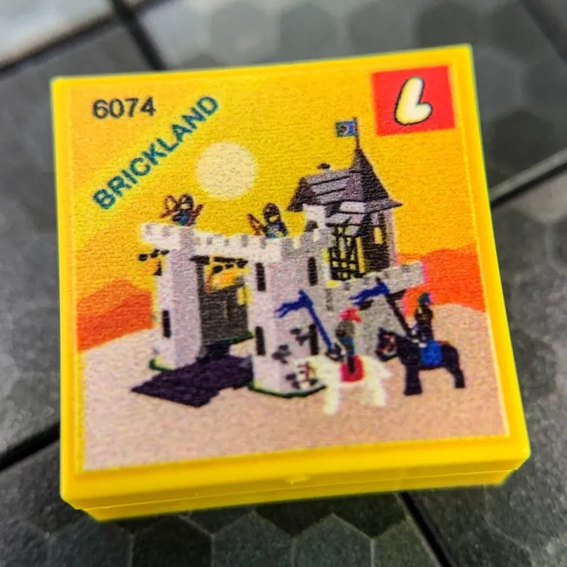 B3 Customs | Custom Parts>The Brick Show Shop Black Falcon’s Fortress Set 6074 - Custom Printed 2x2 Tile