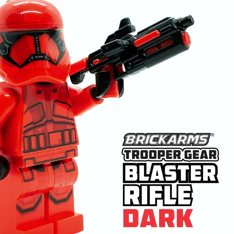 Brickarms>The Brick Show Shop Blaster Rifle, DARK Trooper Gear - BrickArms