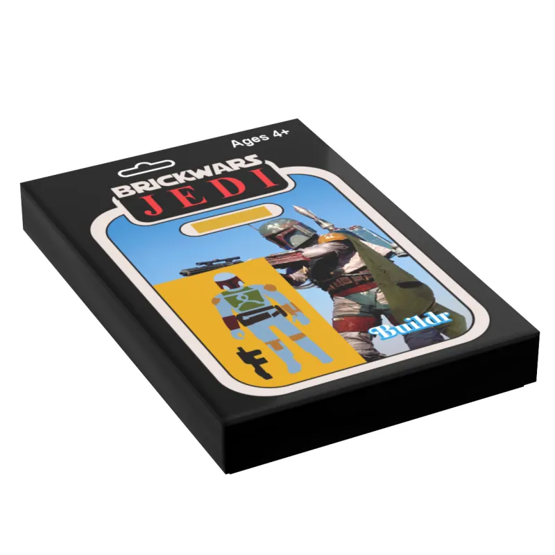 B3 Customs | Custom Parts>The Brick Show Shop Boba Vintage Action Figure Tile (2x3) made from LEGO parts