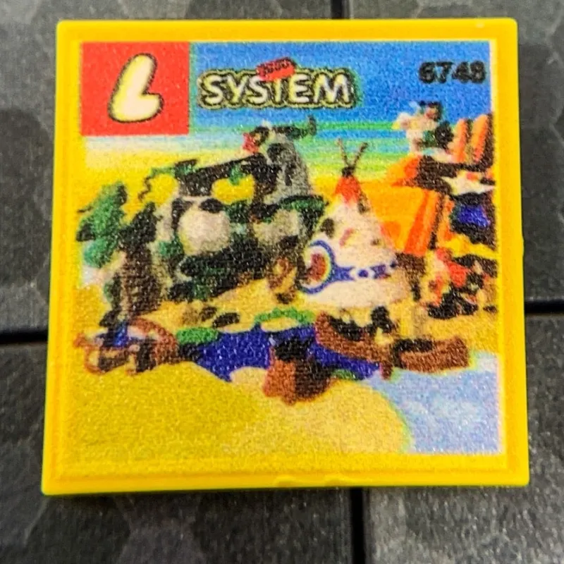 B3 Customs | Custom Parts>The Brick Show Shop Boulder Cliff Canyon Western Set 6748 - Custom Printed 2x2 Tile