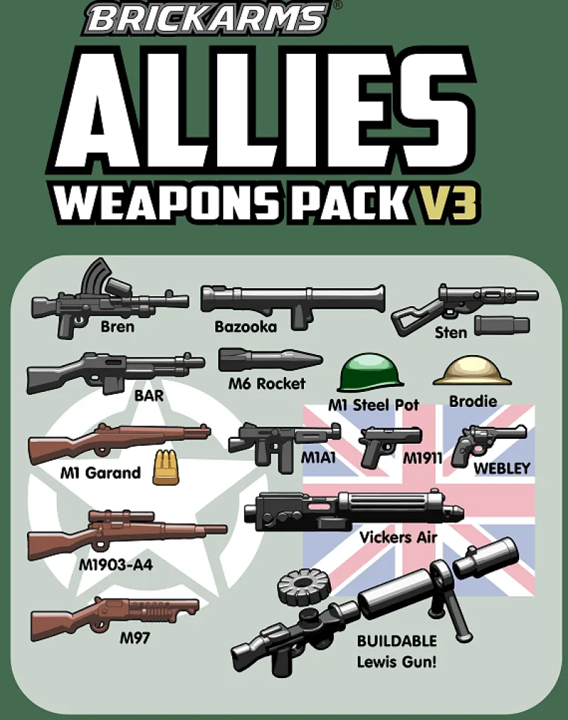 Brickarms>The Brick Show Shop BrickArms Allies V3 Pack