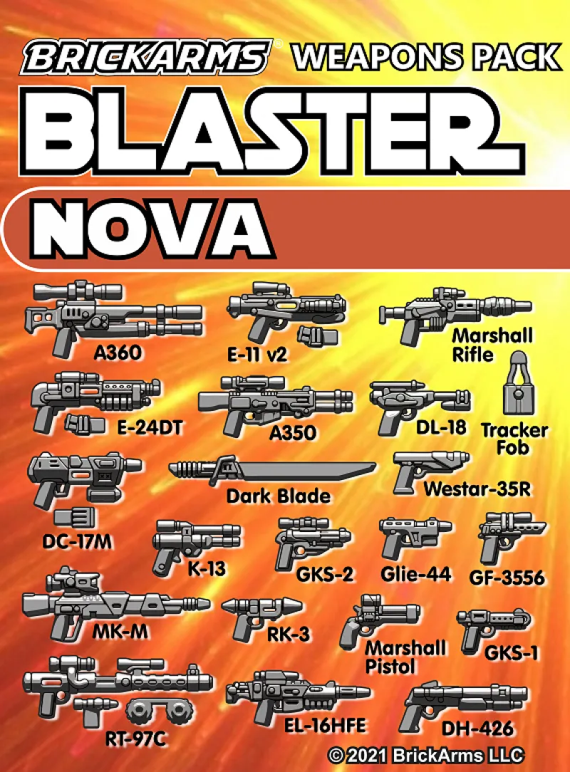 Brickarms>The Brick Show Shop BrickArms Blasters Nova Minifigure Weapons Pack