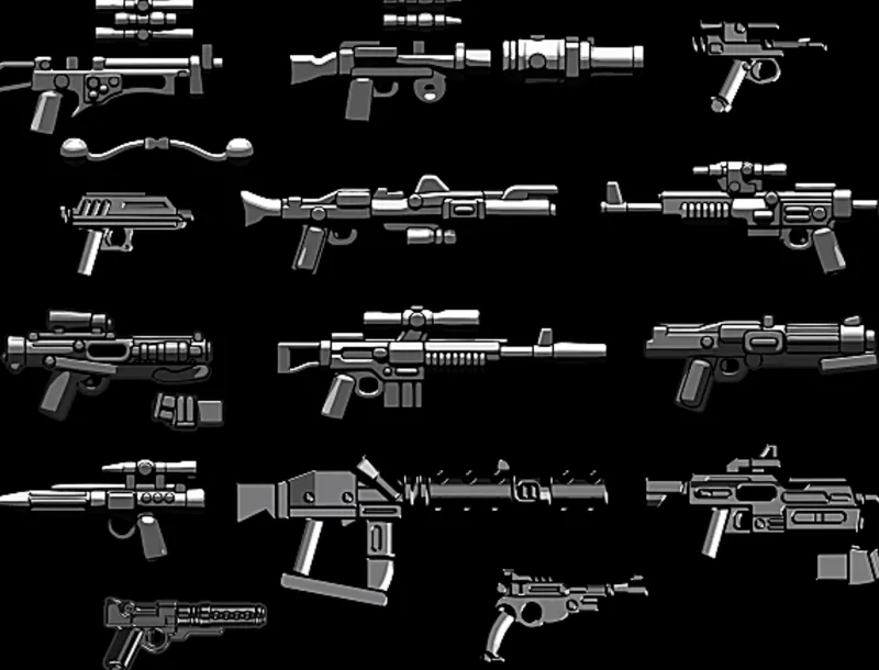 Brickarms>The Brick Show Shop BrickArms Blasters Revolution V2 Minifigure Weapons Pack