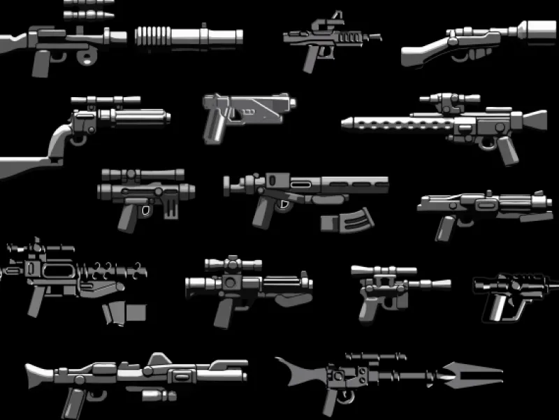 Brickarms>The Brick Show Shop BrickArms Blasters Stellar V2 Minifigure Weapons Pack