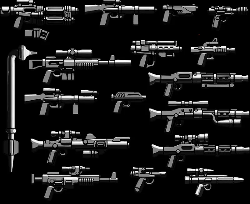 Brickarms>The Brick Show Shop BrickArms Blasters Vector Minifigure Weapons Pack