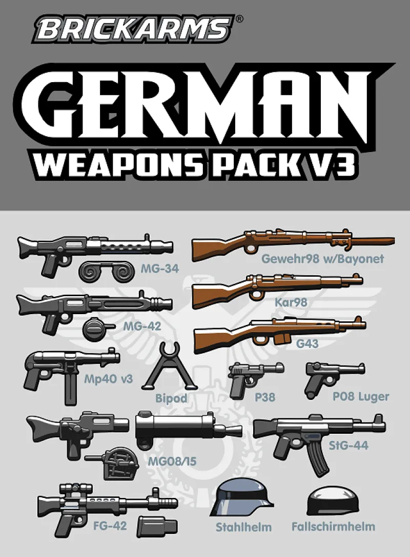Brickarms>The Brick Show Shop BrickArms German Weapons Pack V3