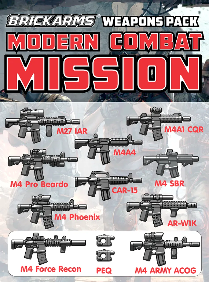 Brickarms>The Brick Show Shop BrickArms® Modern Combat Mission Weapons Pack